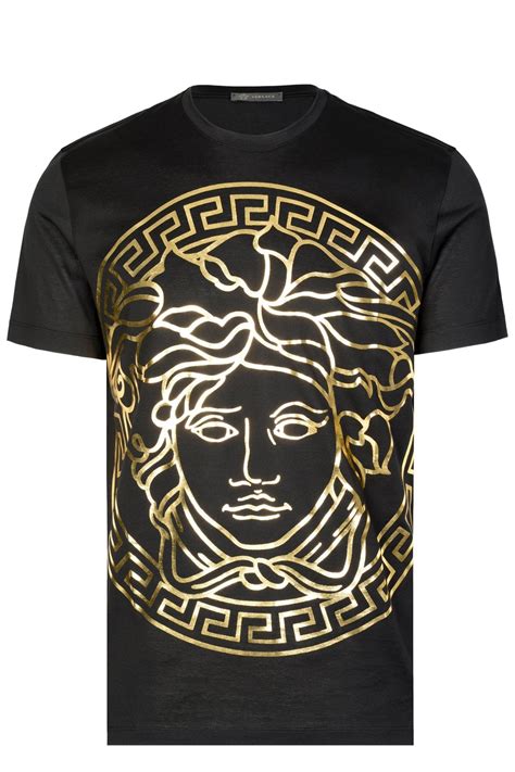 versace medusa gold shirt|Versace t shirt medusa head.